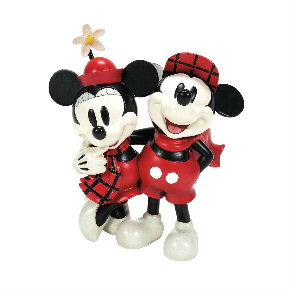 エネスコ enesco. ディズニーショーケース Disney Showcase ミッキー＆ミニー チェック×チェック 置物 フィギュア 人形 6013275 ミッキーマウス ミニーマウス インテリア クリスマス