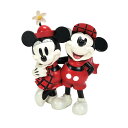 エネスコ enesco. ディズニーショーケース Disney Showcase ミッキー＆ミニー チェック×チェック 置物 フィギュア 人形 6013275 ミッキーマウス ミニーマウス インテリア クリスマス