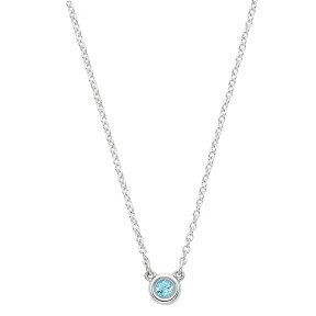 ティファニー TIFFANY&CO. エルサ・ペレッティ カラー バイ ザ ヤード アクアマリン ペンダント ネックレス 0.06ct 16in 25224884 SILVER シルバー＋ライトブルー系