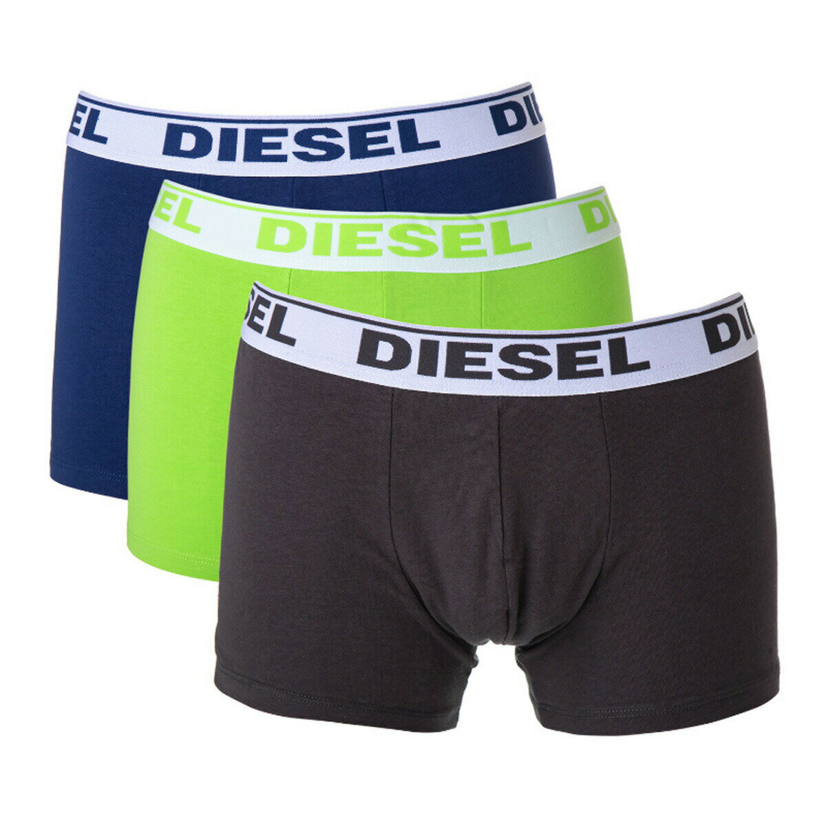 ディーゼル ディーゼル DIESEL ボクサーパンツ 3点セット 00SB5I 0GAFN 12 BOXER TRUNK 3PCS PACK ボクサー ブリーフ パンツ メンズ 下着 アンダーウエア S M L XL グリーン＋ネイビー＋ブラック