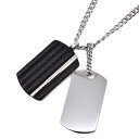 ディーゼル ディーゼル DIESEL ネックレス DX1040040 DOUBLE DOG TAG ダブルドッグタグ ペンダント メンズ アクセサリー シルバー＋ブラック