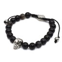ディーゼル DIESEL ブレスレットアクセサリー DX1381040 スカル メンズ ブラック