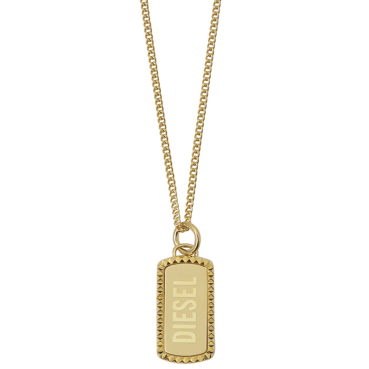 ディーゼル ディーゼル DIESEL ネックレス ペンダント アクセサリー DX1456710 ande00200m ドッグタグ プレート GOLD TONE STAINLESS STEEL DOG TAG NECKLACE メンズ ゴールド