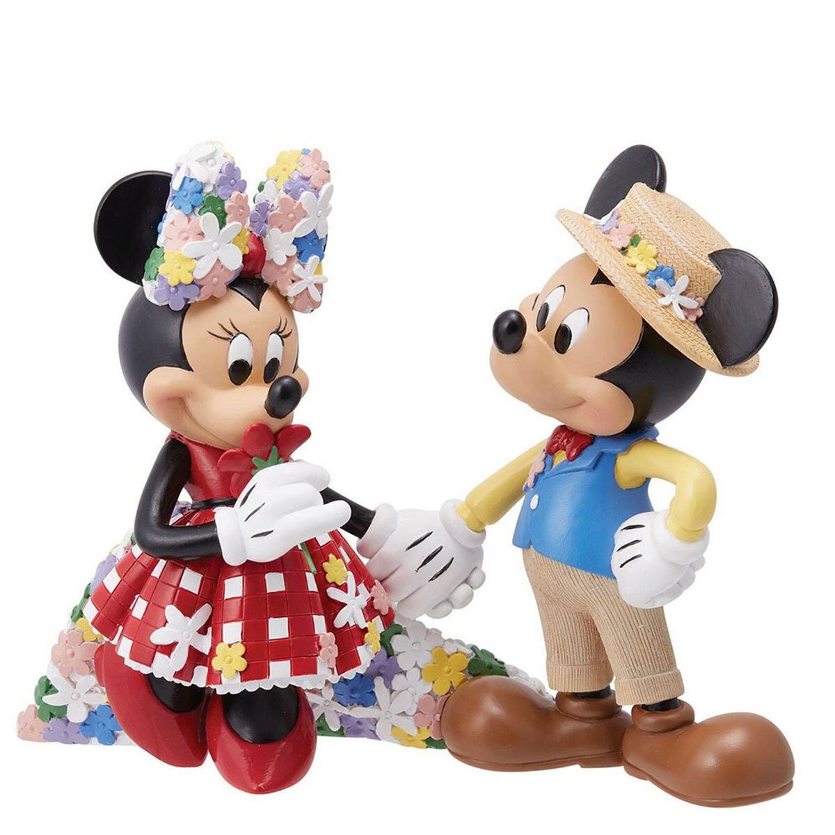 エネスコ enesco. ディズニーショーケース Disney Showcase ミッキー＆ミニー ボタニカル 置物 フィギュア 人形 6014864 ミッキーマウス ミニーマウス インテリア