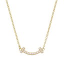 ティファニー TIFFANY&CO ネックレス ペンダント アクセサリー 62617691 antf00782l Tiffany T ティファニーT スマイル 18KYG×マイクロ ダイヤモンド イエローゴールド+クリア