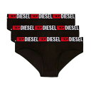 ディーゼル DIESEL ブリーフ ビキニ コットン ロゴ 3枚組 セット 男性用 下着 00SH050DDAI E4101 メンズ ブラック