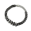ディーゼル DIESEL ブレスレット DX1486060 ロゴ チェーン バイカラー アクセサリー メンズ ガンメタル+シルバー