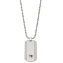 トミーヒルフィガー TOMMY HILFIGER ネックレス ペンダント アクセサリー 2790422 Nelson H-Link ドックタグ ロゴ プレート シルバー