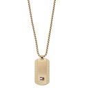 トミーヒルフィガー TOMMY HILFIGER ネックレス ペンダント アクセサリー 2790423 Nelson H-Link ドックタグ ロゴ プレート ゴールド