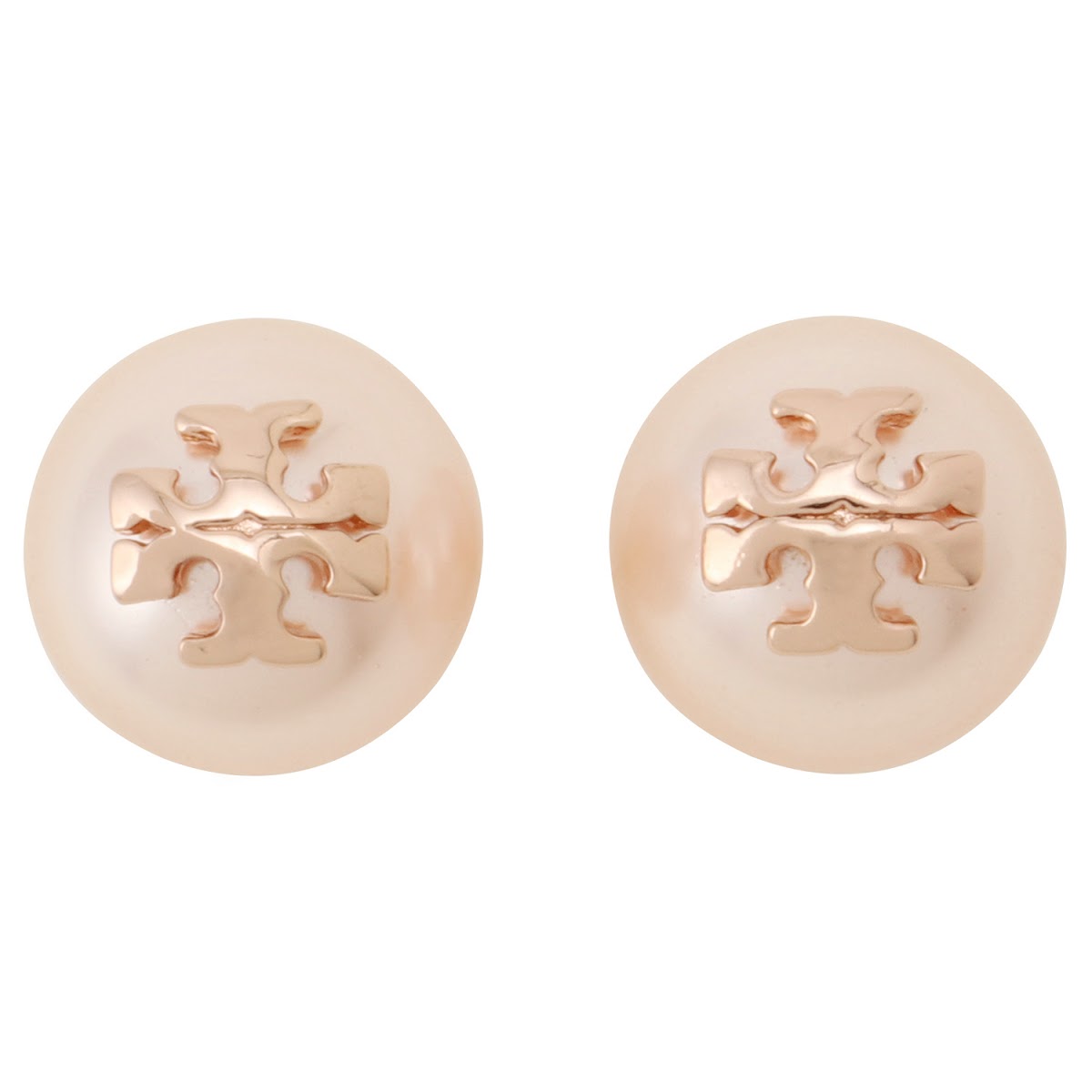 トリーバーチ TORY BURCH ピアス アクセサリー 11165514-657 18151-657 ダブルT ロゴ Kira Pearl Stud Earring キラ パール スタッド Rose/Rose Gold ローズ+ローズゴールド