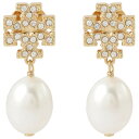 g[o[` TORY BURCH sAX ANZT[ 60525-137 _uT S KIRA PAVE PEARL DROP EARRING L pF p[ hbv Tory Gold/Pearl S[hn