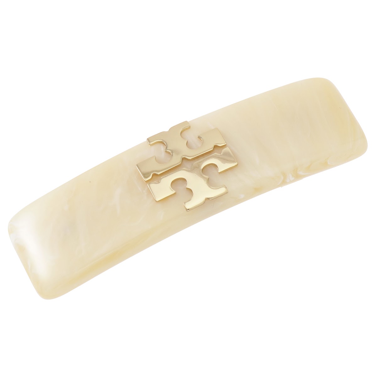 トリーバーチ TORY BURCH バレッタ 髪留め ヘアアクセサリー 84975-709 ダブルT ロゴ KIRA BARRETTE キラ スモール Tory Gold/Ivory ゴールド+アイボリー