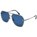 トムフォード TOM FORD サングラス アジアンフィット FT0947 D 12V 62 メンズ レディース ユニセックス ガンメタル+ブルー