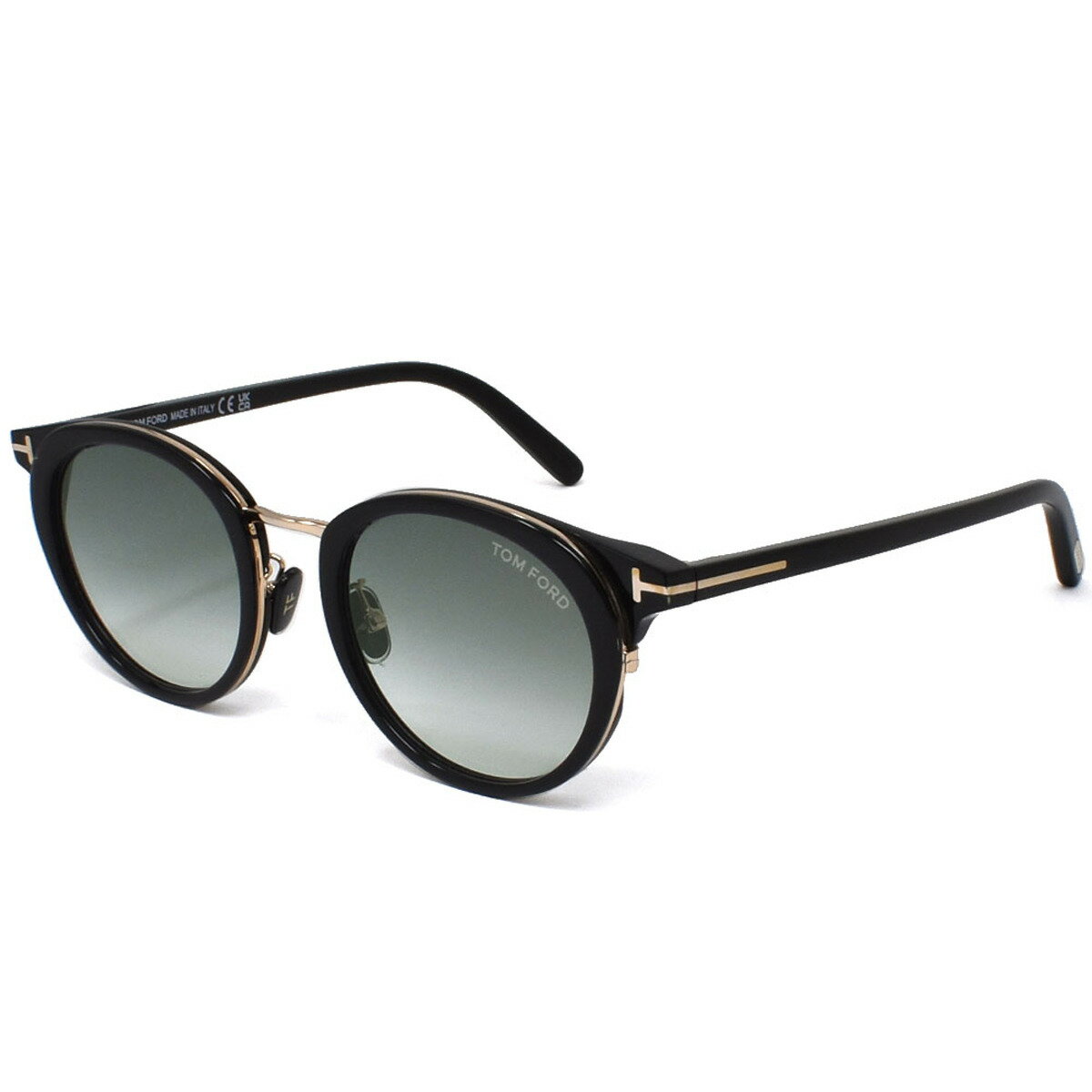 トムフォード トムフォード TOM FORD サングラス アジアンフィット FT0962 D 01B 48 メンズ レディース ユニセックス ブラック+グリーングラデーション