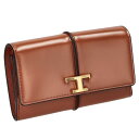 トッズ TOD'S 財布 三つ折り財布 折りたたみ財布 小銭入れ付き XAWTSKB3300KET G807 T タイムレス レザー ウォレット レディース ブ...