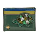【楽天スーパーSALE対象商品】トリーバーチ Tory Burch カードケース 名刺入れ 薄型 43814 318 TURTLE CARD CASE スリムカ...