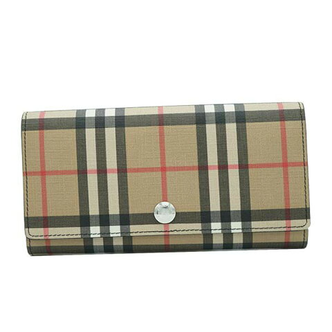 バーバリー BURBERRY 財布 8015116 LS HALTON ヴィンテージチェック Eキャンバス コンチネンタルウォレット 小銭入れ付き フラップ長財布 BLACK ヴィンテージチェック/ブラック系