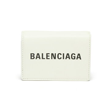 バレンシアガ BALENCIAGA 財布 折りたたみ財布 三つ折り財布 ミニウォレット 516402 DLQ4N 9060 EVERYDAY LOGO MINI WALLET BLANC/L NOIR ホワイト