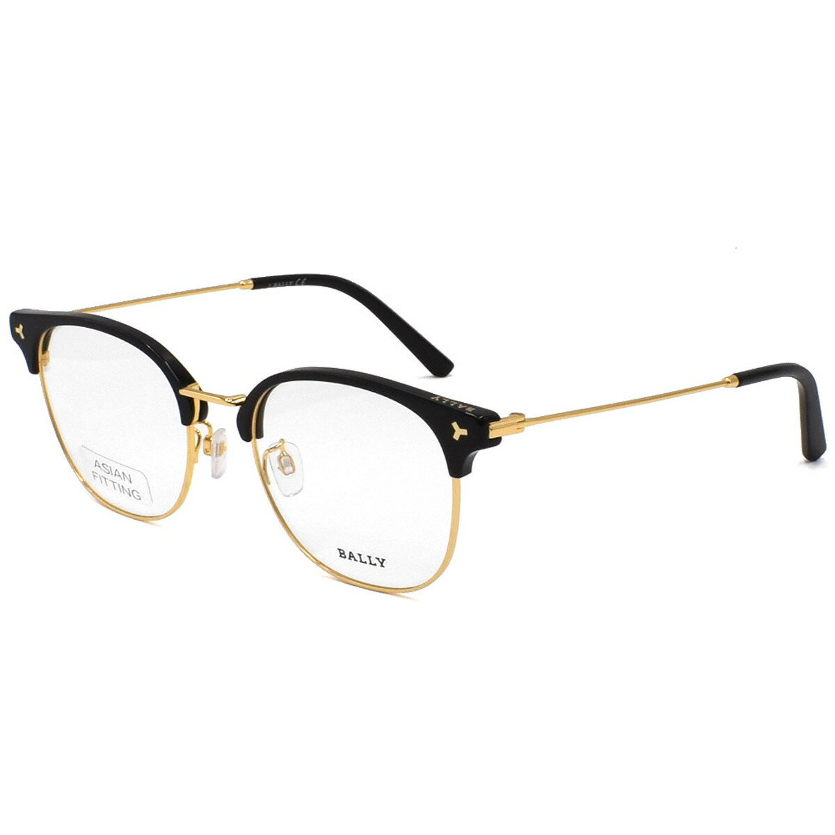 バリー BALLY メガネ フレーム BY5038D-005-54 眼鏡 フレームのみ メンズ ブラック＋ゴールド