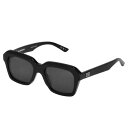 バレンシアガ BALENCIAGA サングラス UVカット BB0127S-001-SMT スクエア型 レディース メンズ ユニセックス ブラック+グレー