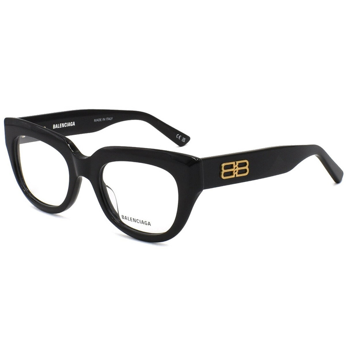 バレンシアガ BALENCIAGA メガネ フレーム スマート BB0239O 001 眼鏡 フレームのみ レディース ブラック+ゴールド