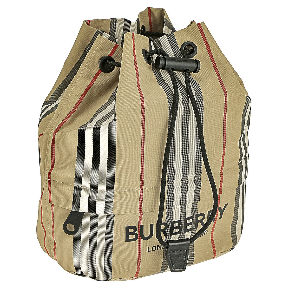 バーバリー ハンドバッグ（レディース） バーバリー BURBERRY バッグ ハンドバッグ 巾着バッグ ポーチ ドローコード 8026737-A7026 レディース ベージュ系マルチ