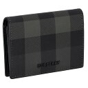 バーバリー BURBERRY カードケース 名刺入れ 8070204 A1208 チェック&レザー フォールディング カードケース メンズ チャコール グレー系