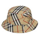 バーバリー BURBERRY 帽子 バケットハット 8085726 A2021 M L レディース メンズ ユニセックス チェック柄 ベージュ系