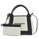 バレンシアガ BALENCIAGA バッグ トートバッグ 2WAY バッグ ショルダーバッグ 肩掛けバッグ 斜め掛けバッグ ポーチ付き 390346 2HH3N 9260 NAVY CABAS XS AJ レディース メンズ ホワイト系