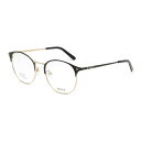 バリー BALLY フレーム メガネ 眼鏡 フレームのみ ノーズパッド BY5040D/V-005-52 アイウェア EYEWEAR ラウンド型 オプティカルフレーム メンズ レディース ユニセックス ブラック+ゴールド