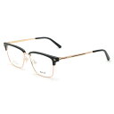 バリー BALLY フレーム メガネ 眼鏡 フレームのみ ノーズパッド BY5051-D/V 005 54 アイウェア EYEWEAR ブロー型 スクエア型 オプティカルフレーム メンズ レディース ユニセックス ブラック+ローズゴールド