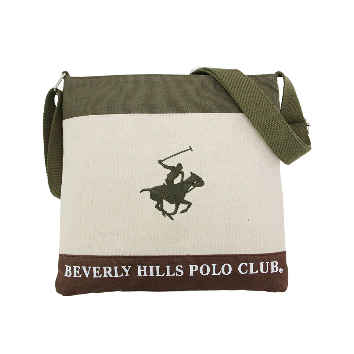 ビバリーヒルズ ポロ クラブ BEVERLY HILLS POLO CLUB バッグ 斜め掛けバッグ ショルダーバッグ BHC002 181274 アイボリー+カーキ+ブラウン系