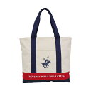 ビバリーヒルズ ポロ クラブ BEVERLY HILLS POLO CLUB バッグ トートバッグ 肩掛けバッグ BHC003 181279 アイボリー+ネイビー+レッド系