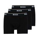 ヒューゴ・ボス HUGO BOSS (ヒューゴボス)ボクサーパンツ ストレッチコットン 3枚セット 前閉じ 下着 アンダーウェア 50475282 001 メン...