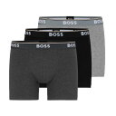 ヒューゴ・ボス HUGO BOSS (ヒューゴボス)ボクサーパンツ ストレッチコットン 3枚セット 前閉じ 下着 アンダーウェア 50475282 061 メン...