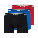 ヒューゴ・ボス HUGO BOSS (ヒューゴボス)ボクサーパンツ ストレッチコットン 3枚セット 前閉じ 下着 アンダーウェア 50475282 962 メン...
