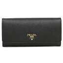 プラダ 革長財布 レディース プラダ PRADA 長財布 1MH132 QWA F0002 財布 サフィアーノ SAFFIANO レザー ブラック NERO＋ゴールド