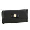 サルバトーレ フェラガモ Salvatore Ferragamo 財布 フラップ長財布 22D154 683509 ヴァラリボン NERO ブラック