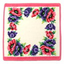 フェイラー FEILER ポピー POPPIES 30×30cm ハンカチ ハンカチタオル ハンドタオル ハンカチーフ ホワイトピンク WHITE PINK タ...