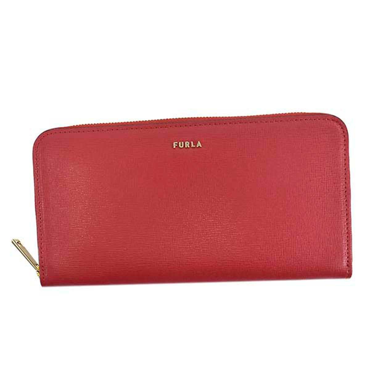 フルラ 革長財布 レディース フルラ FURLA 財布 長財布 ラウンドファスナー長財布 PCX7UNO B30 RUB BABYLON XL ZIP AROUND バビロン RUBY レッド系