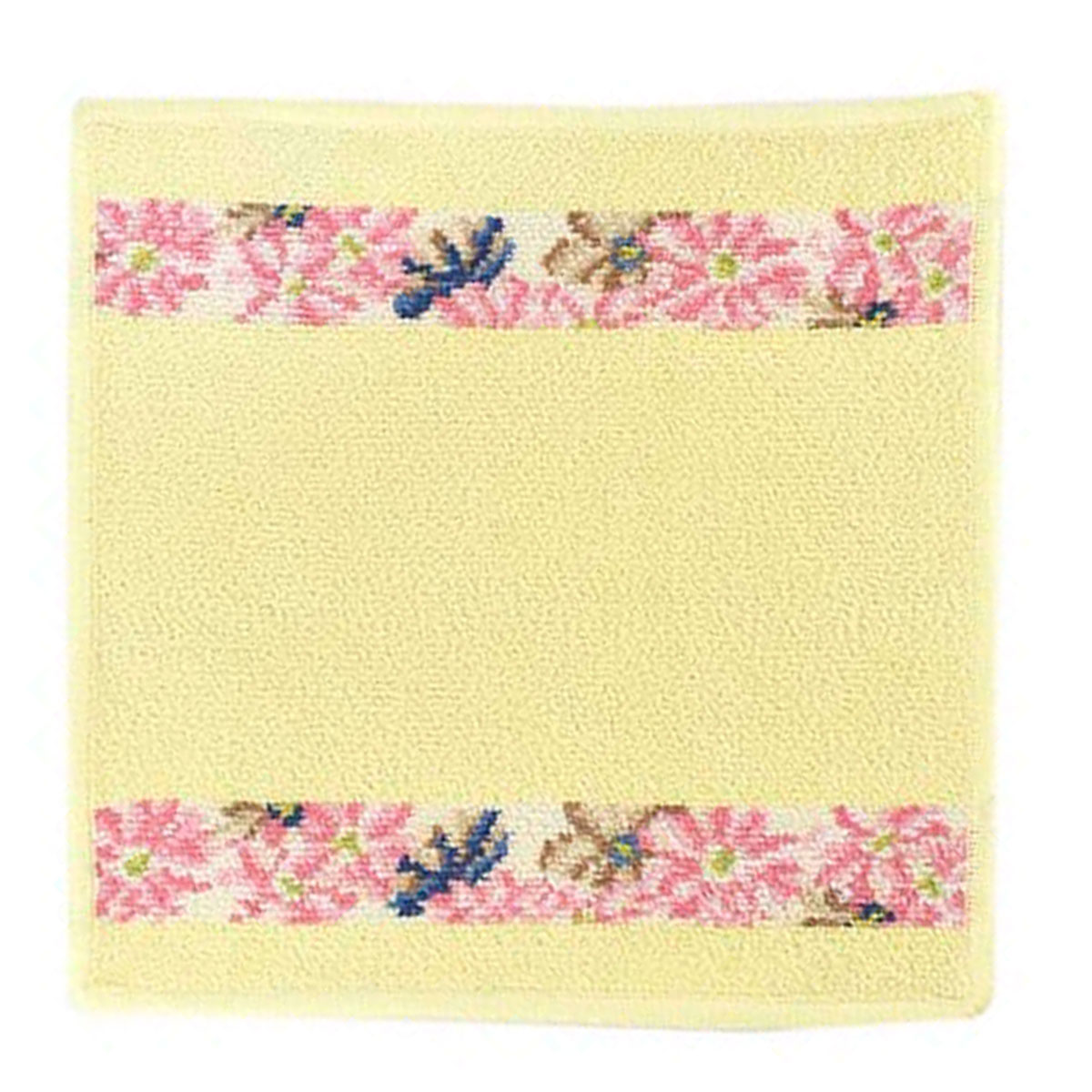 フェイラー FEILER ハンカチ ハンドタオル 25cm WASH CLOTH COSMOS BEIGE LEMON 103 ウォッシュクロス コスモス ベージュ レモン 花柄 ボタニカル