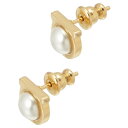 サルバトーレ フェラガモ Salvatore Ferragamo ピアス アクセサリー 760121 696454 STUD GANCPEA ガンチーニ CREAM+OROGIO ゴールド