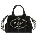 プラダ PRADA バッグ 2way ハンドバッグ トートバッグ 手提げ ショルダーバッグ 斜め掛けバッグ 1BG439CANAPAROO-NE_TA レディース ブラック +タルコホワイト