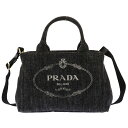 プラダ PRADA バッグ 2way ハンドバッグ トートバッグ 手提げ ショルダーバッグ 斜め掛けバッグ 1BG439DENIM-NER レディース ブラック