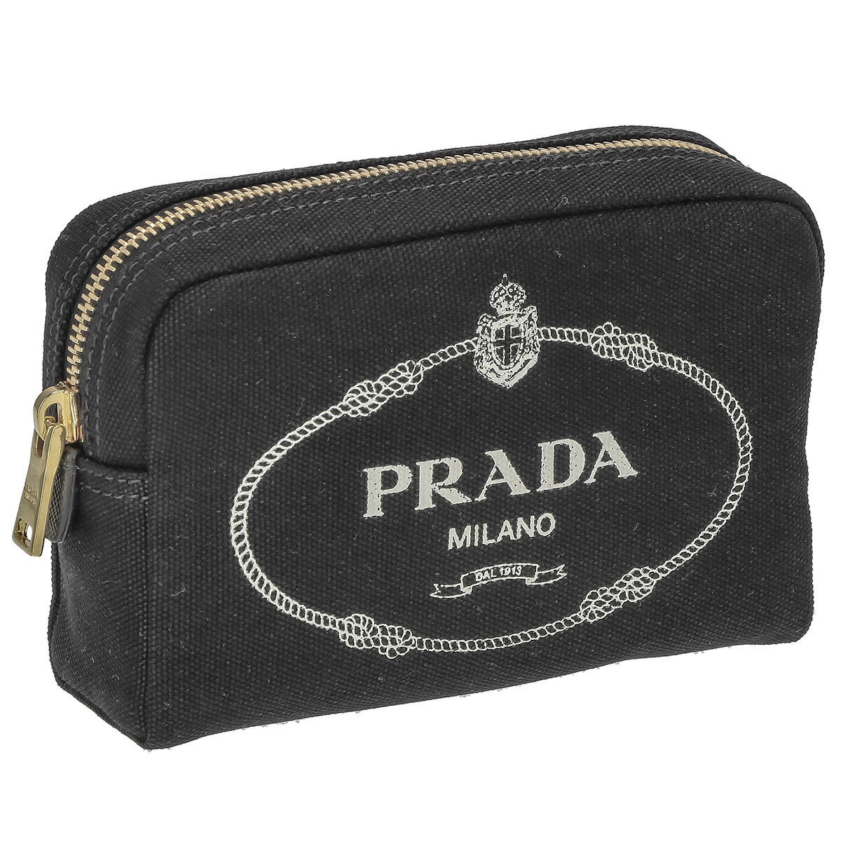 プラダ シガレットケース プラダ PRADA ポーチ コスメポーチ メイクポーチ PR-1NA021CANAPALOG-NE TA レディース 小物入れ ブラック