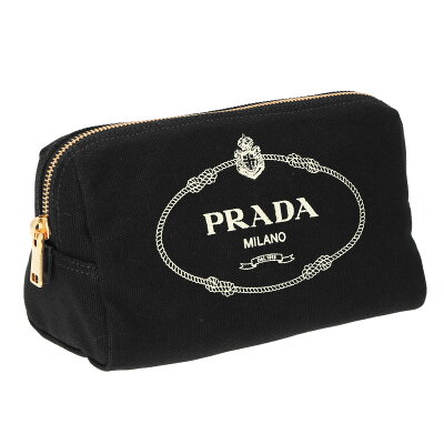 プラダ PRADA ポーチ コスメポーチ メイクポーチ トラベルポーチ PR-1NA693CANAPALOG-NE TA レディース 小物入れ ブラック