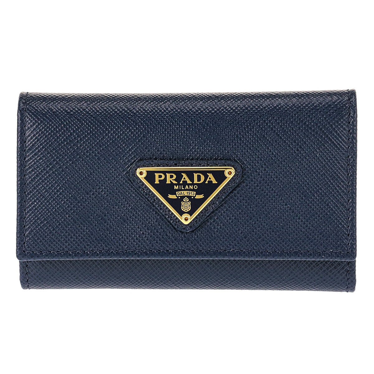 プラダ プラダ PRADA キーケース 1PG222 QHH F0016 4連 キーフック キーリング付き ブルー