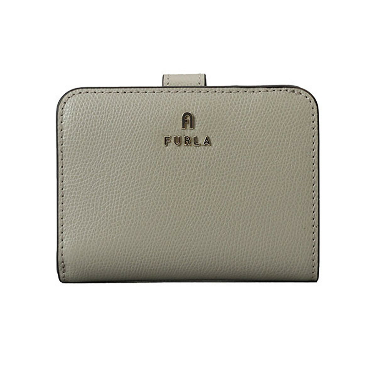 フルラ FURLA 財布 二つ折り財布 折りたたみ財布 小銭入れ付き WP00315 ARE000 M7Y00 FURLA CAMELIA S COMPACT WALLET カメリア MARMO c グレージュ系