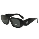 プラダ PRADA サングラス UVカット 0PR17WSF 1AB5S0 51 アイウェア ウェリントン レディース ブラック ダークグレー