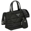 プラダ PRADA バッグ 2way ハンドバッグ ナイロン トライアングルロゴ トートバッグ ショルダーバッグ 斜めがけショルダーバッグ 1BG373 T/QU B9O/NER レディース ブラック